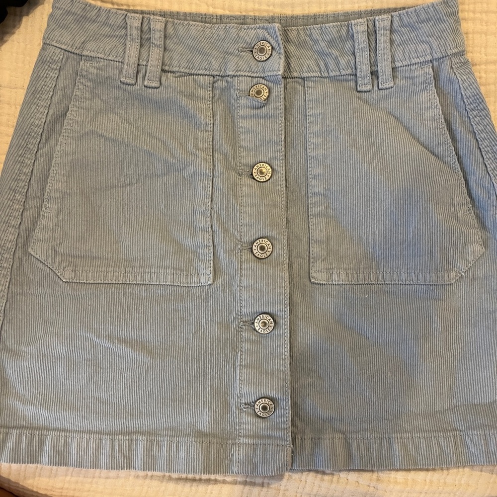 American Eagle Outfitters Blue Corduroy Skirt